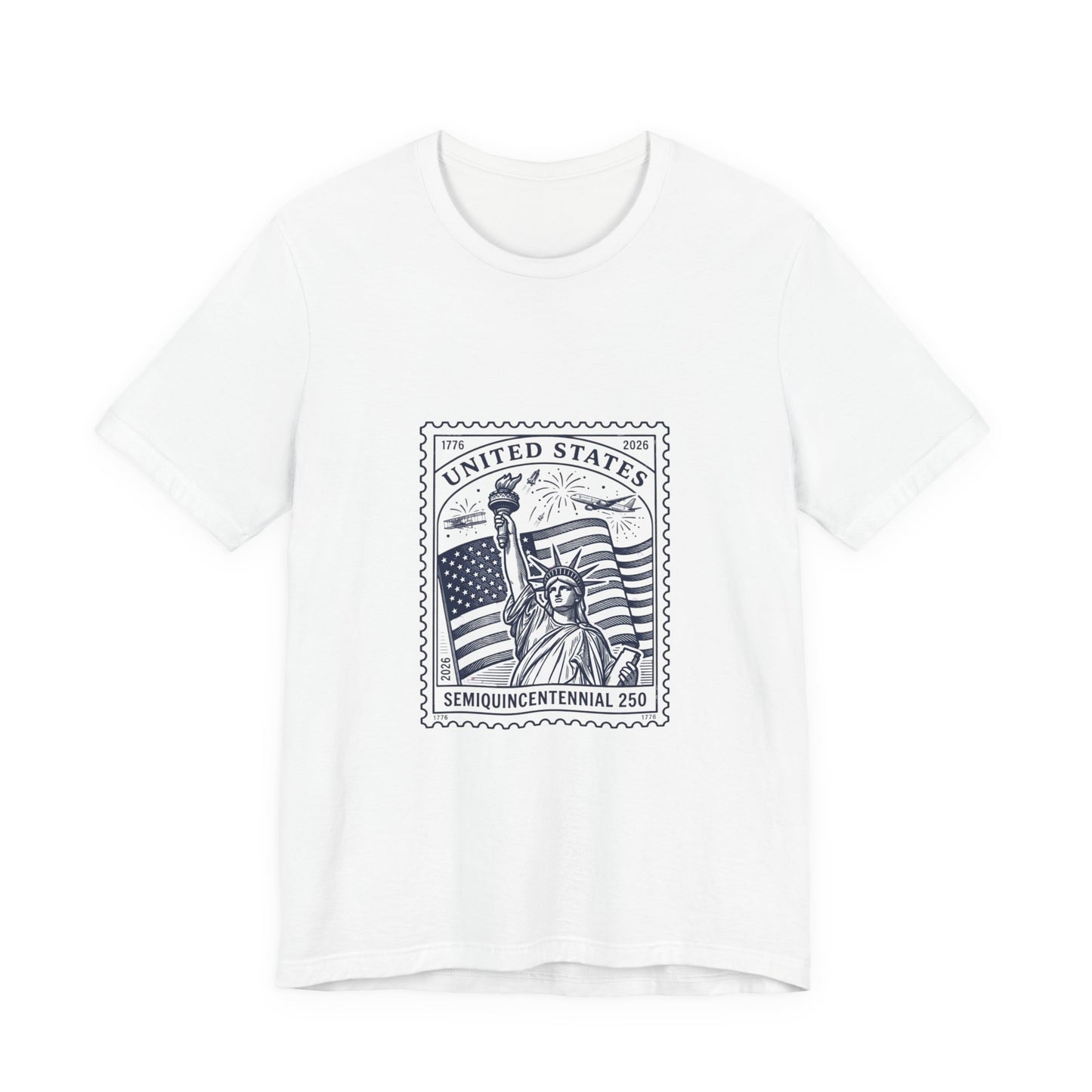 Liberty Stamp Graphic Tee | 4th of July Vintage Americana, Stars & Flag