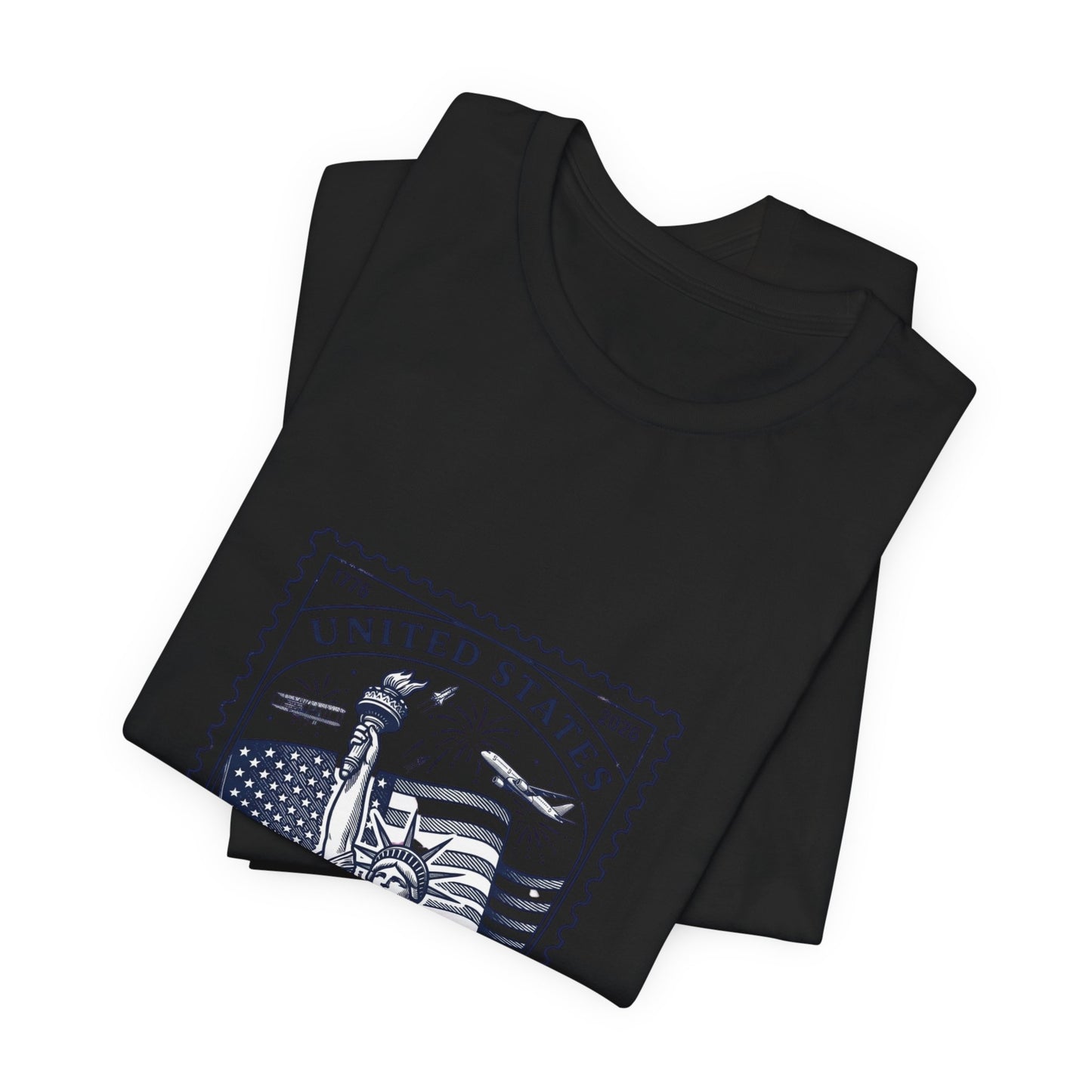 Liberty Stamp Graphic Tee | 4th of July Vintage Americana, Stars & Flag