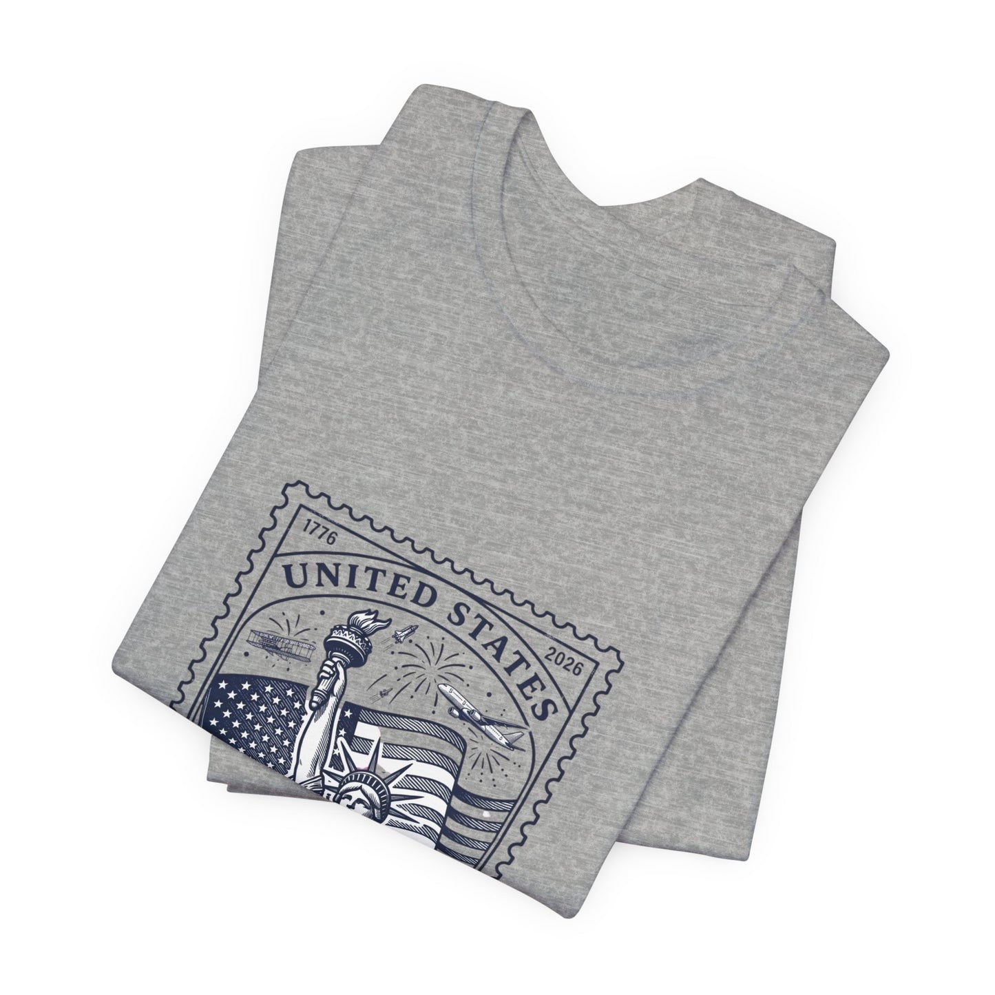 Liberty Stamp Graphic Tee | 4th of July Vintage Americana, Stars & Flag