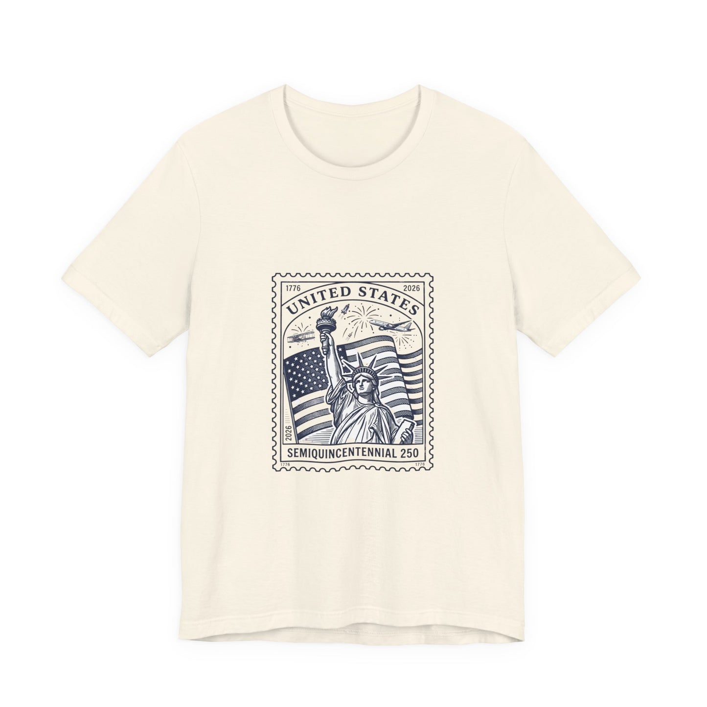 Liberty Stamp Graphic Tee | 4th of July Vintage Americana, Stars & Flag