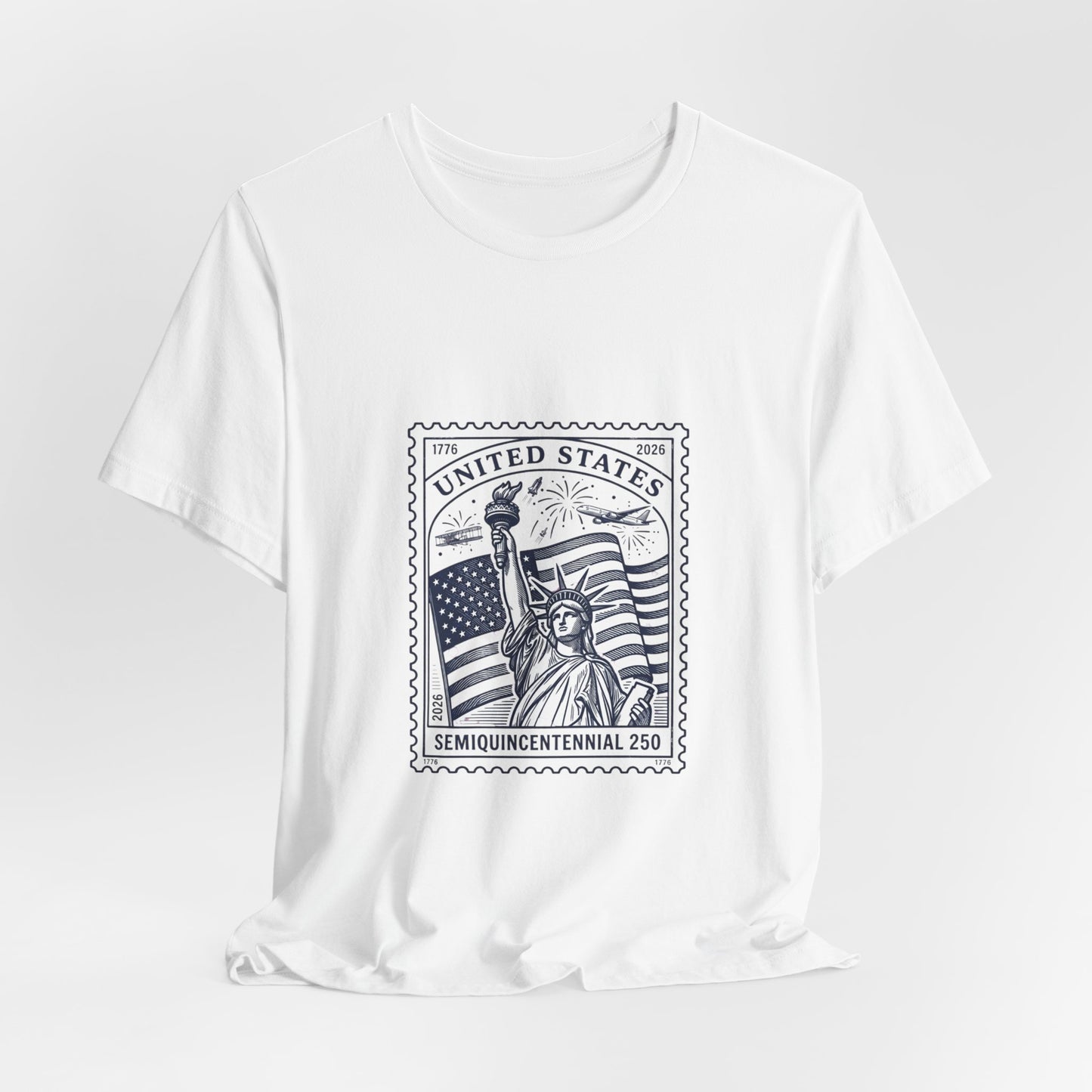 Liberty Stamp Graphic Tee | 4th of July Vintage Americana, Stars & Flag
