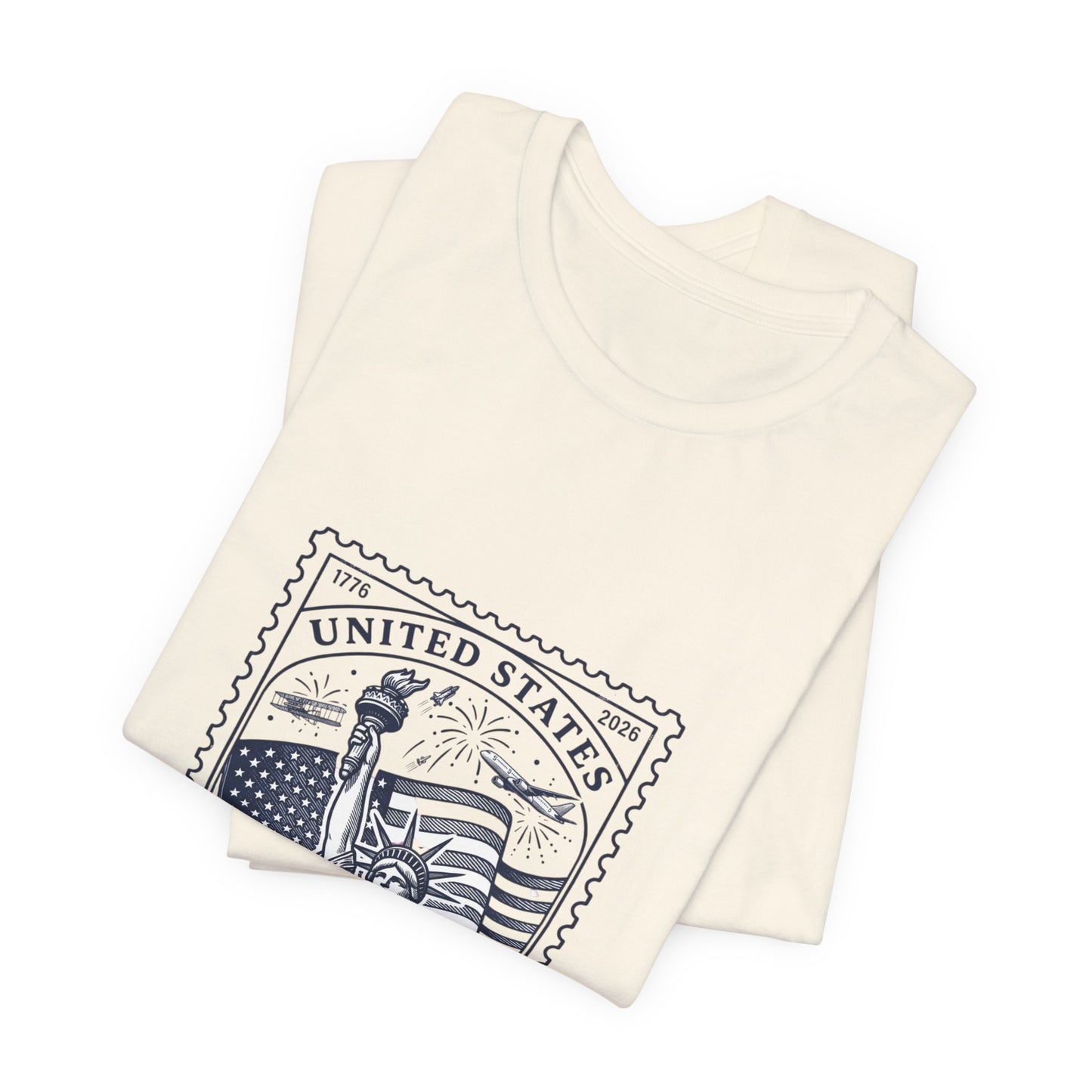 Liberty Stamp Graphic Tee | 4th of July Vintage Americana, Stars & Flag