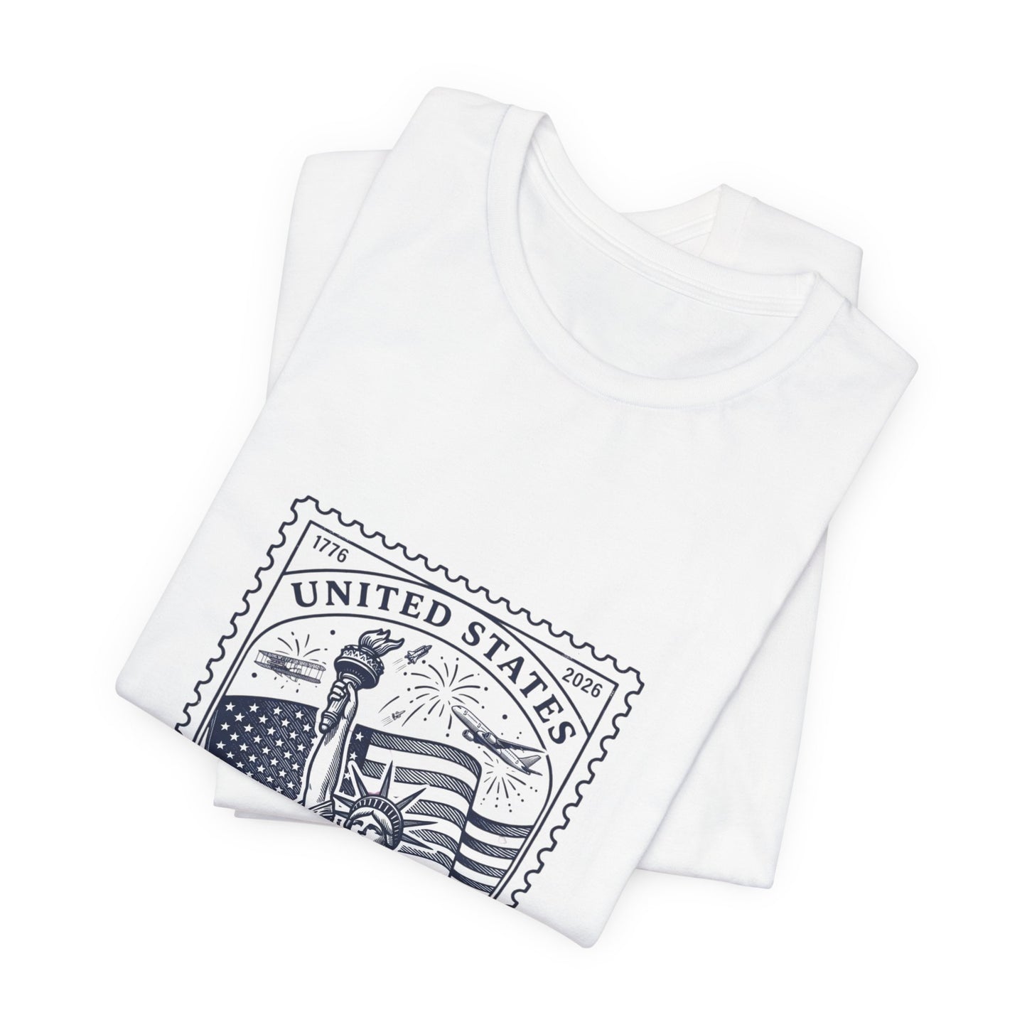 Liberty Stamp Graphic Tee | 4th of July Vintage Americana, Stars & Flag